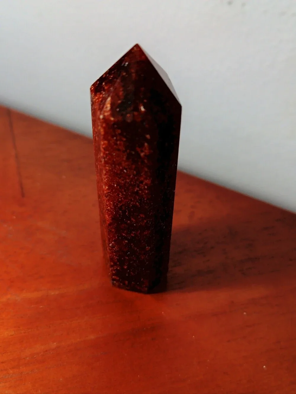 Polished Red Strawberry Quartz Crystal Tower